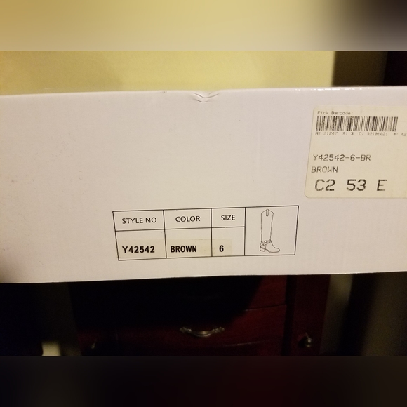 NWB Venus Tall Riding Equestrian Style Boots, Brown, Size 6 - Picture 6 of 10